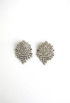 Vintage Faux Diamond Rhinestone Earrings