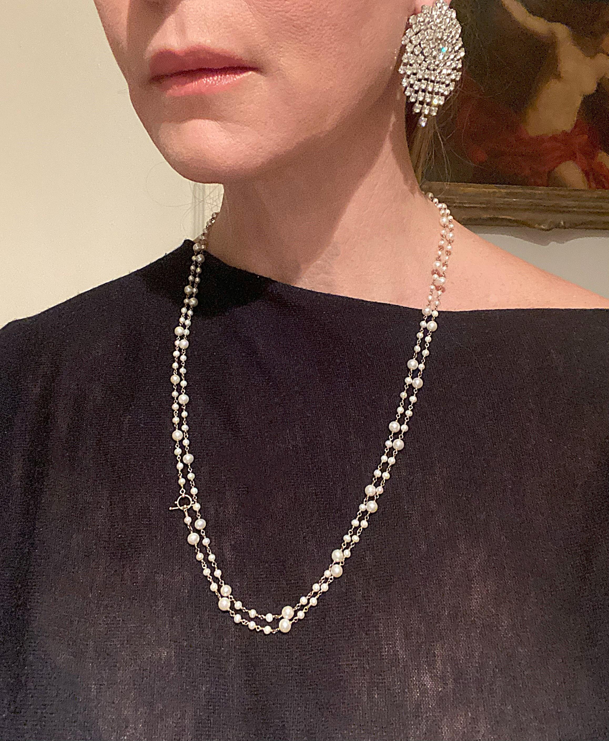 Vintage Faux Diamond Rhinestone Earrings In Excellent Condition For Sale In New York, NY