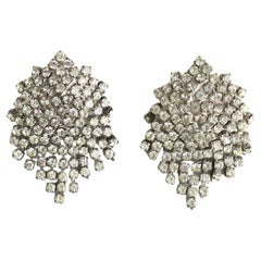 Vintage Faux Diamond Rhinestone Earrings