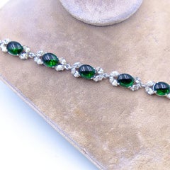 Vintage Faux Emeralds and Diamonds Bracelet 1950's