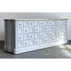 Vintage Faux Finished Blue Credenza