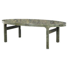 Vintage Faux Goatskin Coffee Table