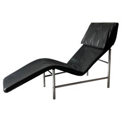 Vintage Faux Leather Chaise Longues by Tord Bjorklund Sweden, 1970
