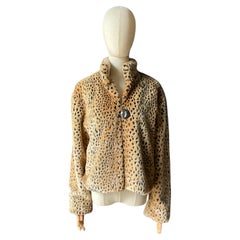 Vintage Faux Leopard Painted Pony Short Coat