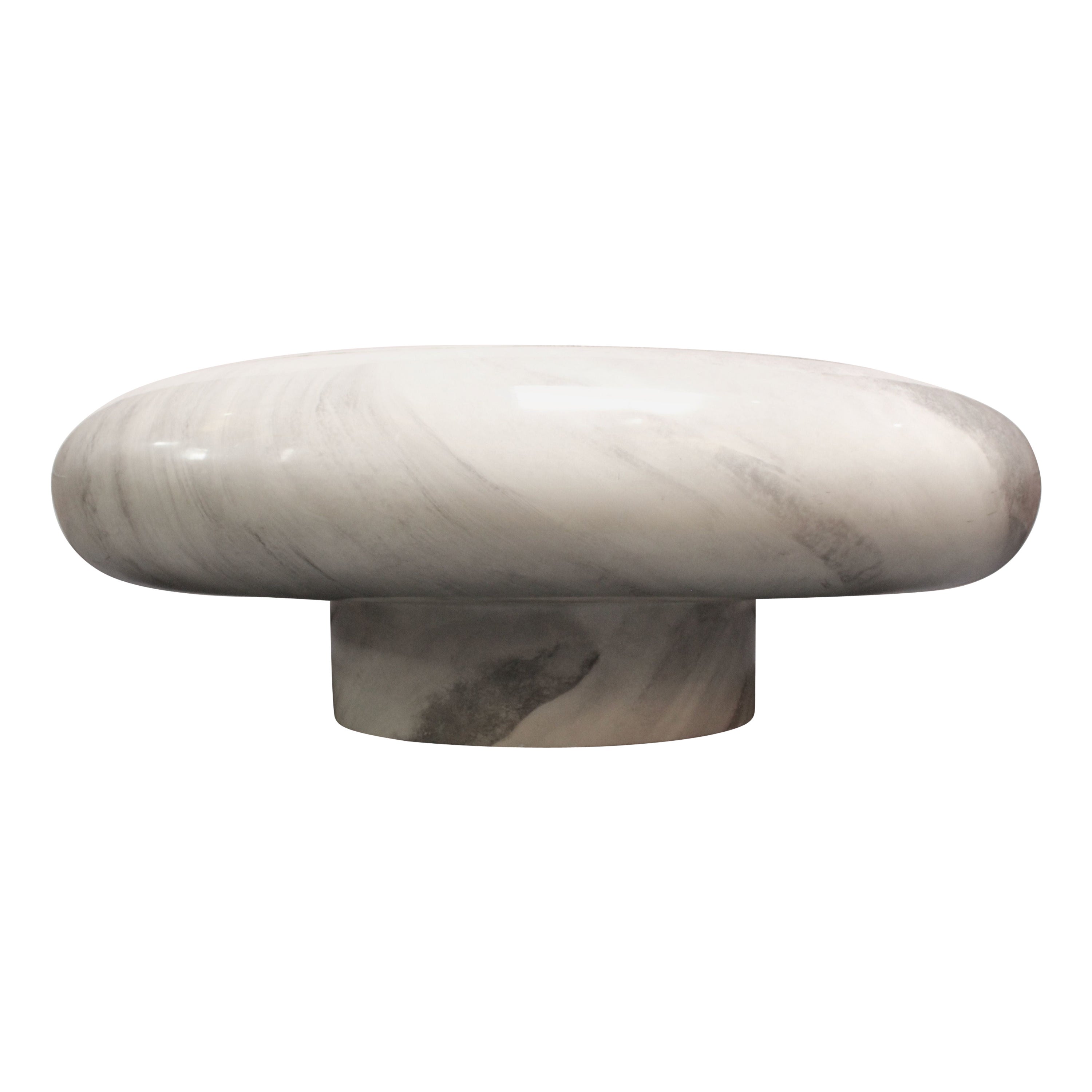 Mesa de centro vintage "seta" de resina de imitación de mármol en venta