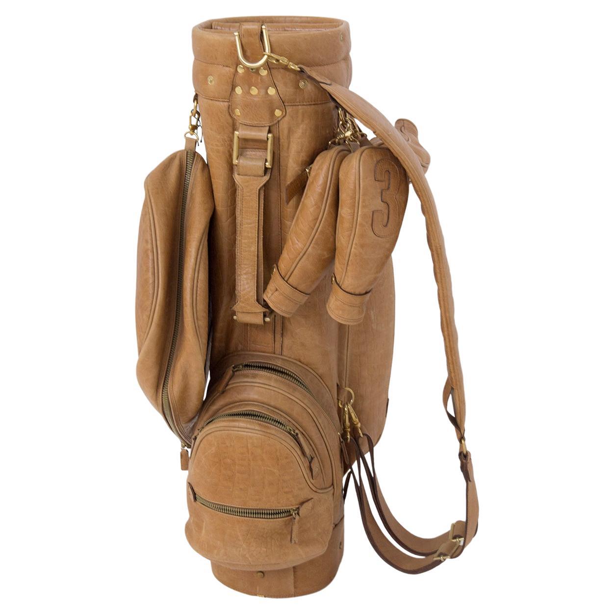 Vintage Faux Reptile Leather Golf Bag For Sale