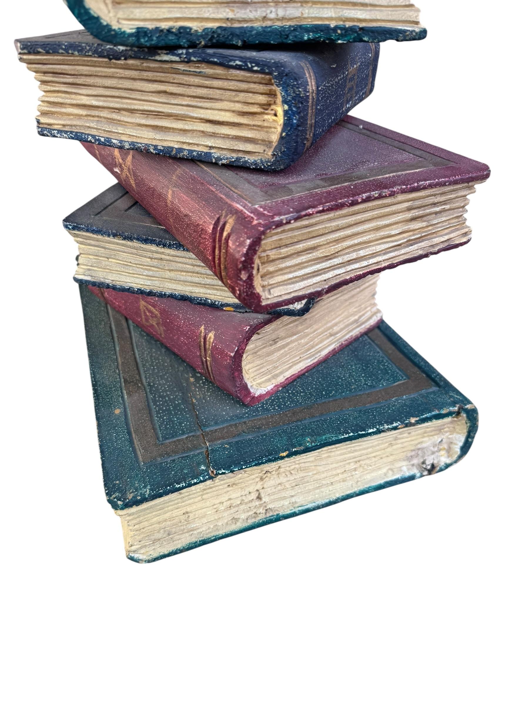 Vintage Faux gestapeltes Buch Beistelltisch (Regency) im Angebot
