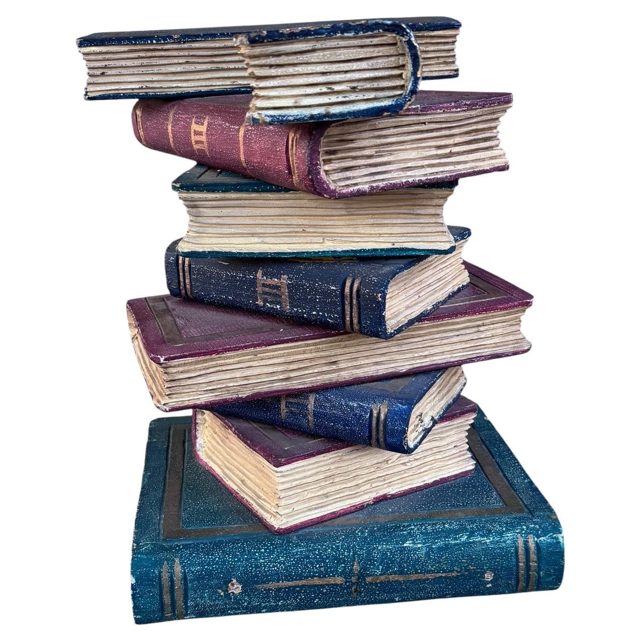 Vintage Faux gestapeltes Buch Beistelltisch im Angebot
