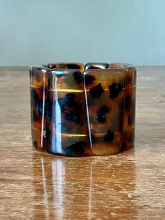 Vintage Faux Tortoise Bakelite Stretch Bracelet