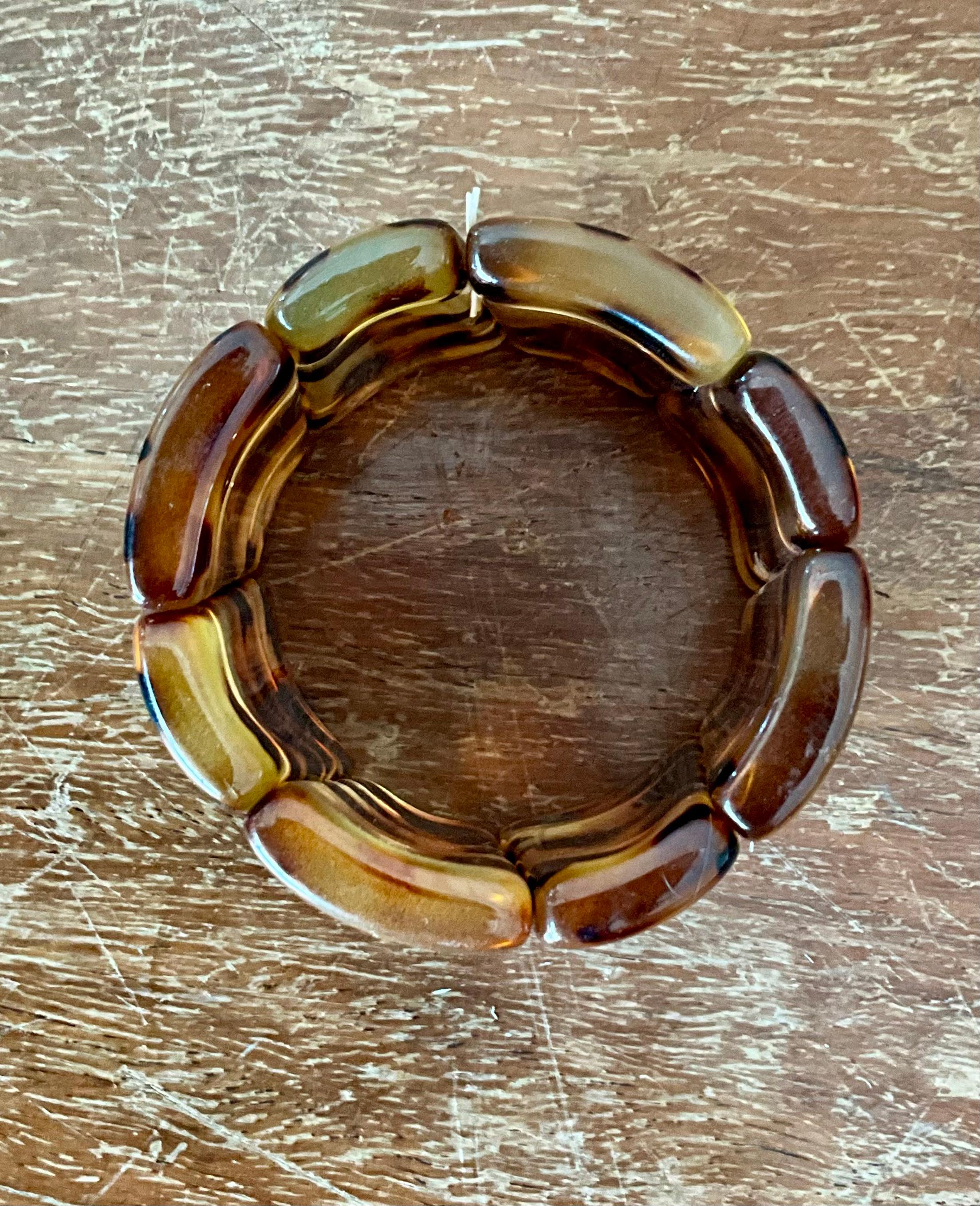 Bracciale allungato in tartaruga vintage in bachelite in vendita 2