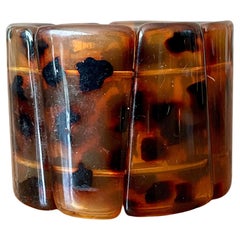 Bracciale allungato in tartaruga vintage in bachelite