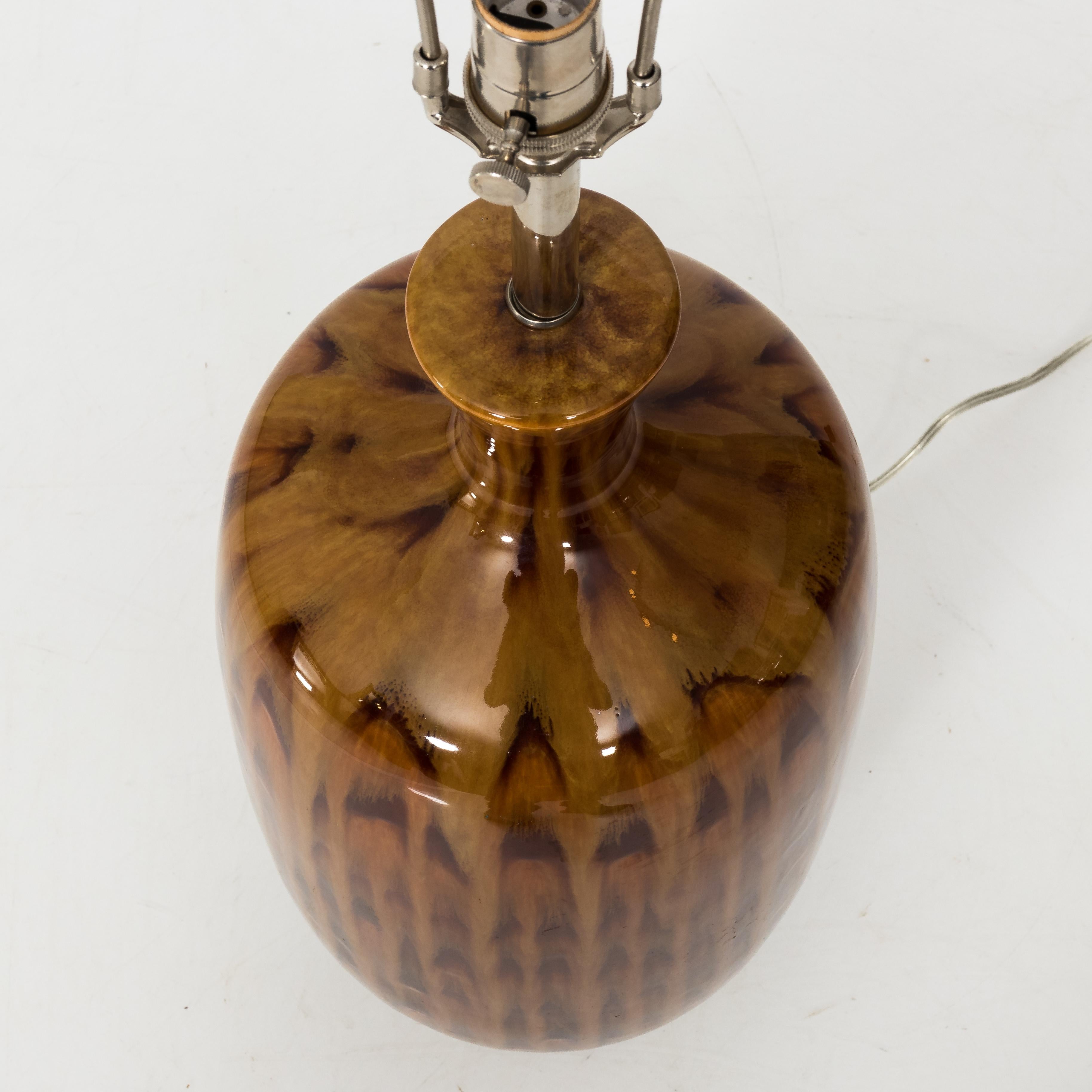 Vintage Faux Schildkrötenpanzer Lampe (Glasiert)
