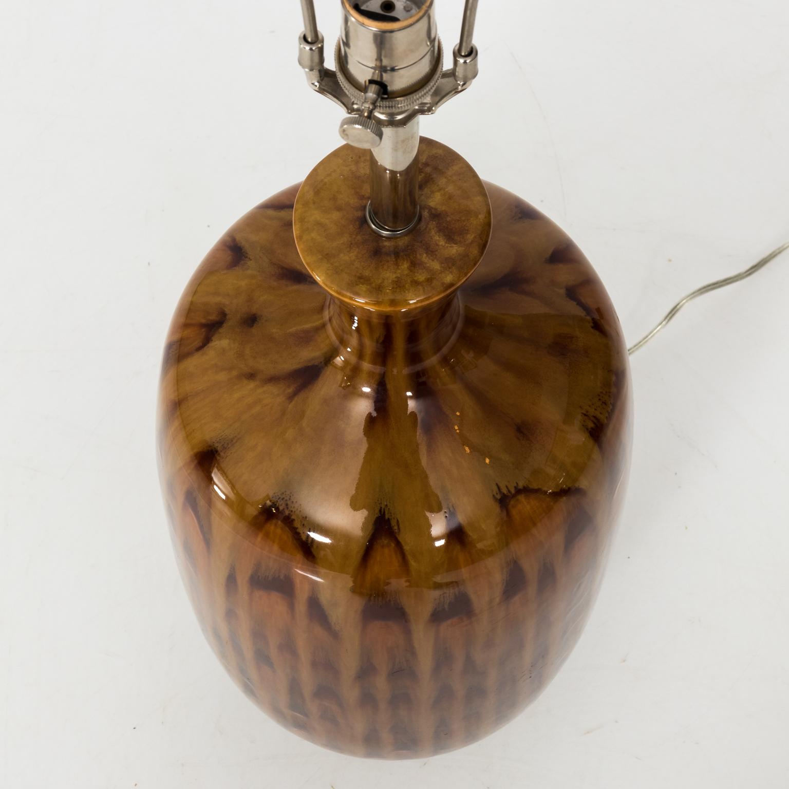 Vintage Faux Tortoise Shell Lamp In Good Condition In Stamford, CT