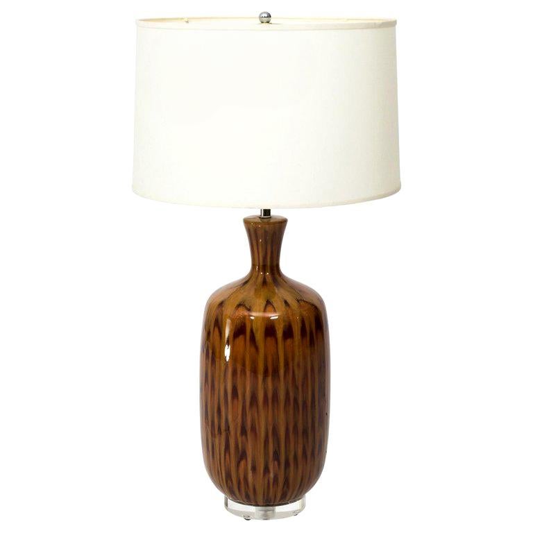 Vintage Faux Tortoise Shell Lamp