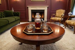 Vintage Faux Tortoise Shell Octogonal Tray with Brass Rim Christian Dior Style