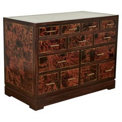 Vintage Faux Tortoiseshell and Rosewood Chest of Drawers