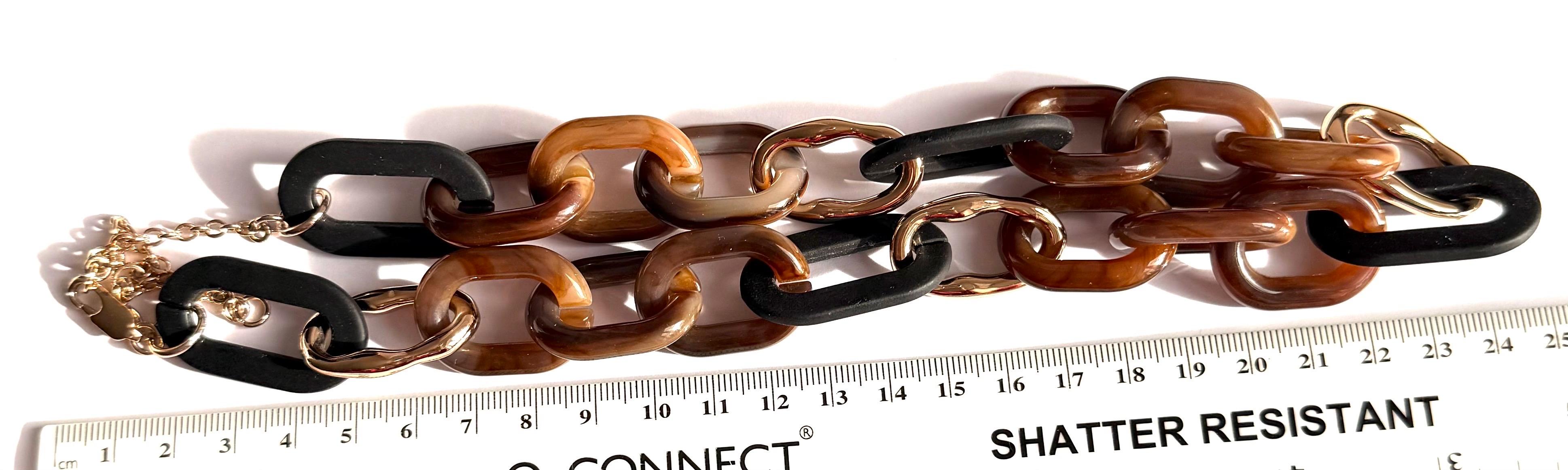 Vintage faux tortoiseshell necklace iconic horn and lacquer luxury ...