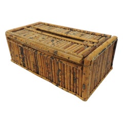 Vintage Faux Tortoiseshell Rectangular Tissue Box