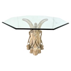 Vintage faux tusk dining table, 1970s