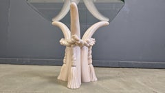Vintage faux tusk side table by Sergio Longione, 1980s