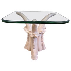 Vintage faux tusk side table by Sergio Longione, 1980s
