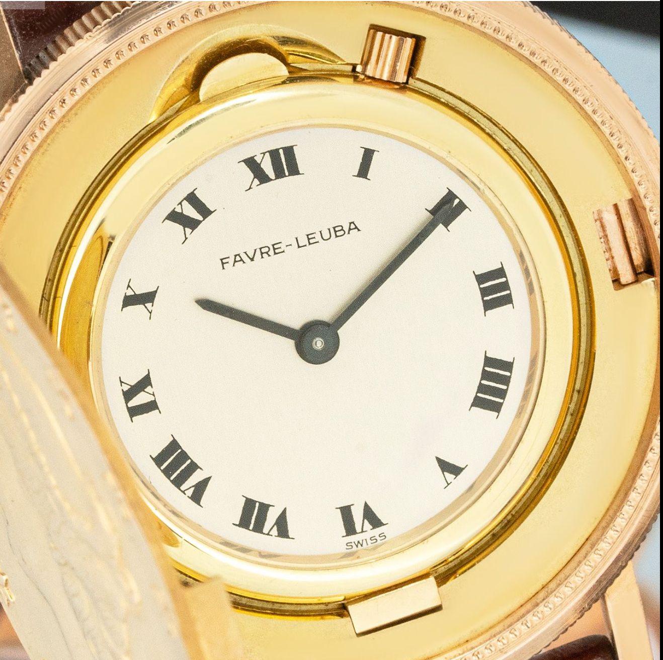 favre-leuba vintage gold watch