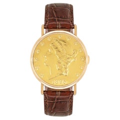 Vintage Favre-Leuba 20 Dollar Coin Watch Yellow Gold