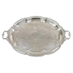 Bandeja de servir victoriana chapada en plata FB Rogers 6725 Vintage