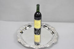 Vintage FB Rogers 7734 Silver Plated Scalloped Round Salver Serving Platter Tray