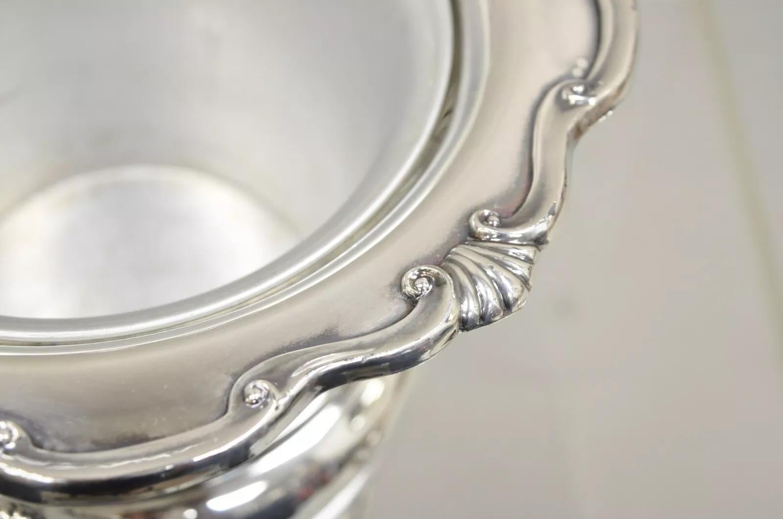 I.B. A.B. Seau à glace à champagne Rogers Georgetown plaqué argent en vente 4
