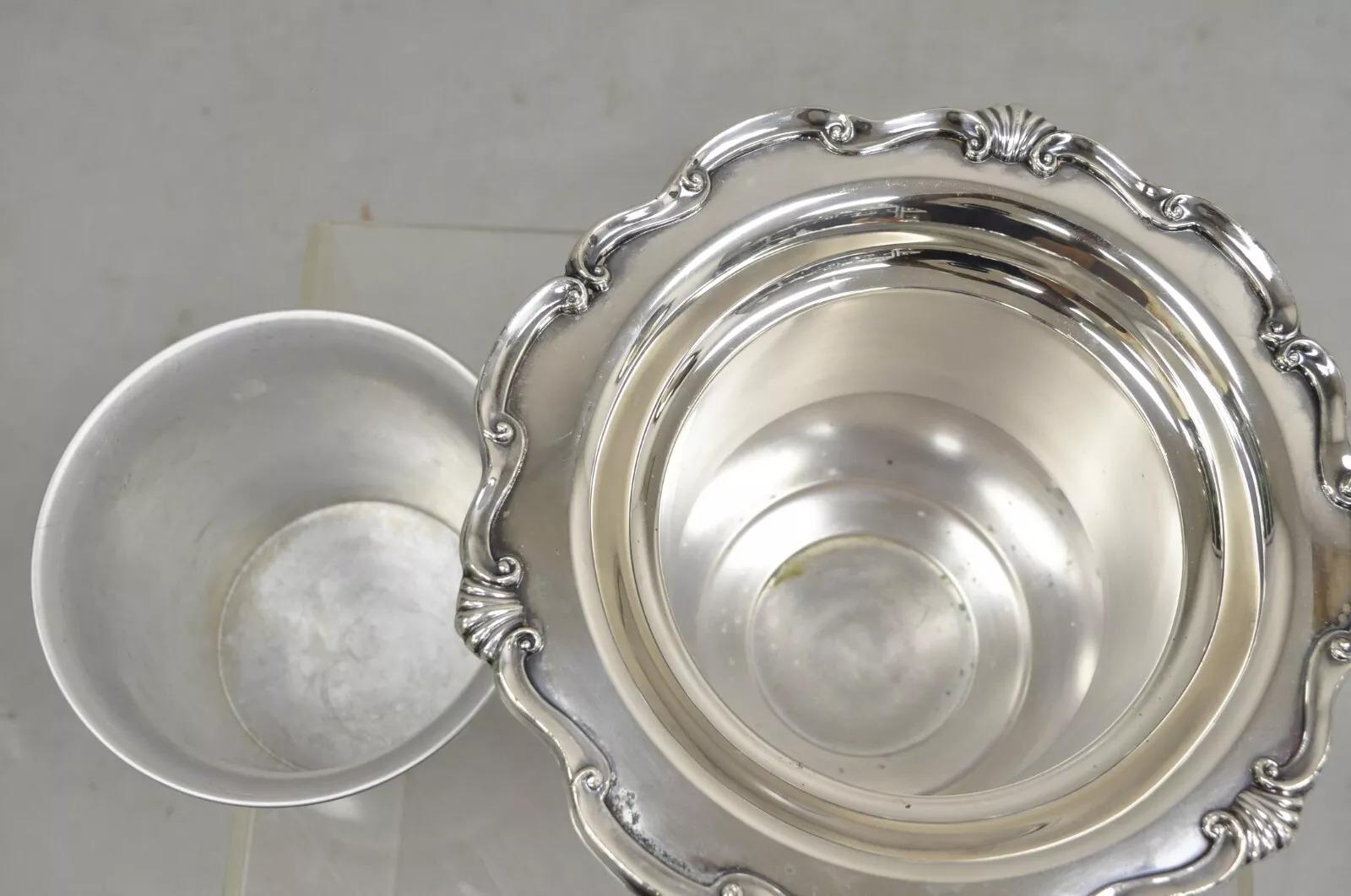 I.B. A.B. Seau à glace à champagne Rogers Georgetown plaqué argent en vente 1