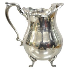 Jarra de agua victoriana bulbosa chapada en plata "Georgetown" de FB Rogers Vintage