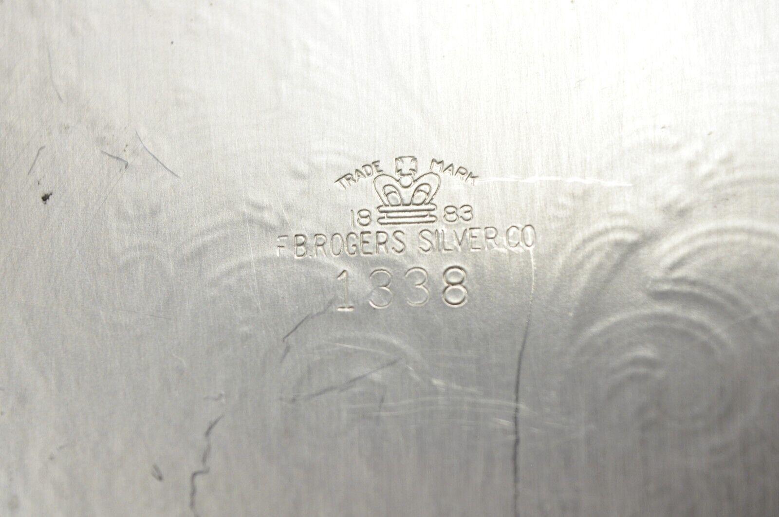 Vintage FB Rogers Silver Co 1338 versilbertes, schmales Tablett im viktorianischen Stil, Vintage im Angebot 2