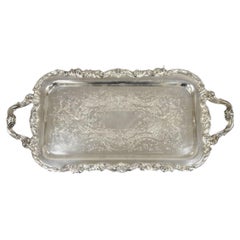 Retro FB Rogers Silver Co 1338 Victorian Style Silver Plated Narrow Tray