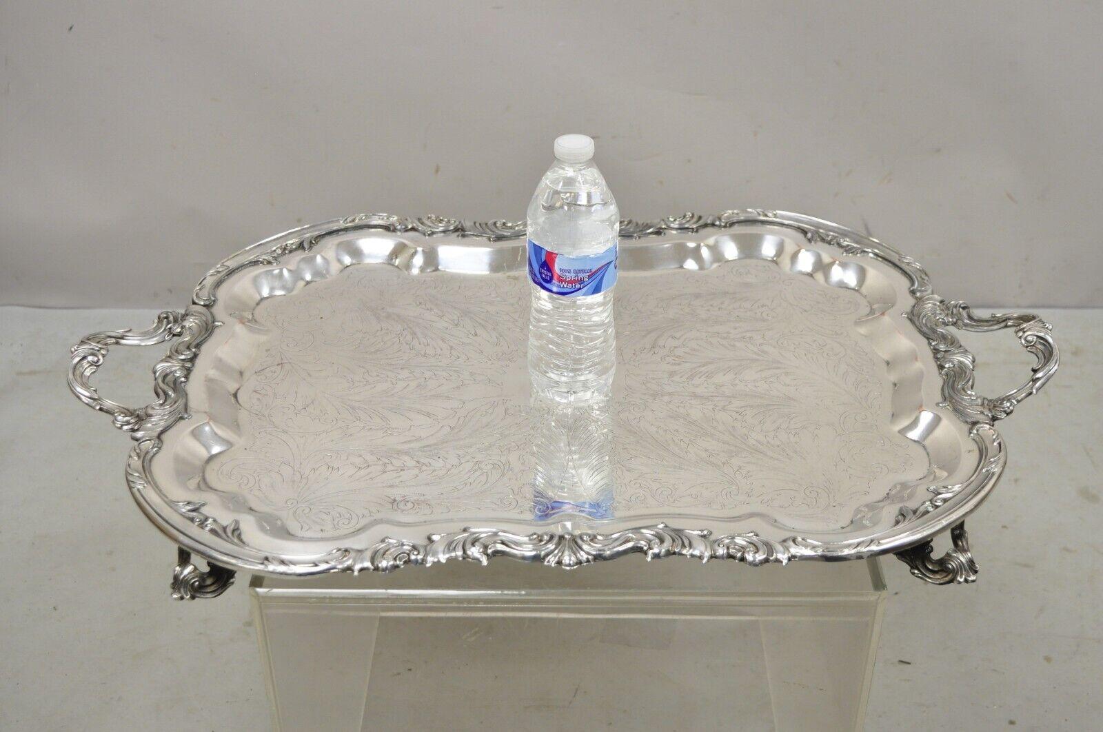 Vintage FB Rogers Silver Co 2377 Silver Plated Serving Platter Tray For Sale 1