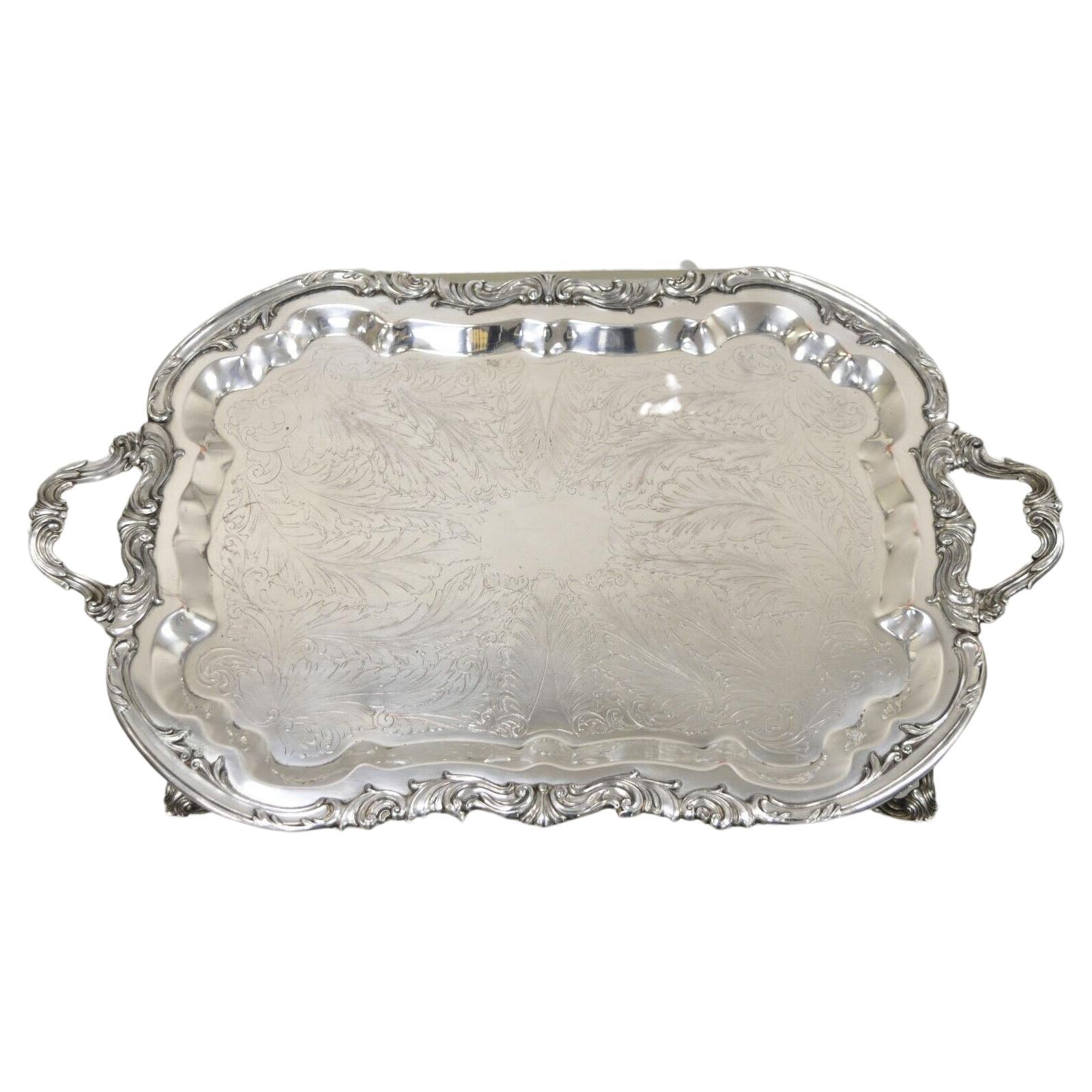 Vintage FB Rogers Silver Co 2377 Silver Plated Serving Platter Tray For Sale