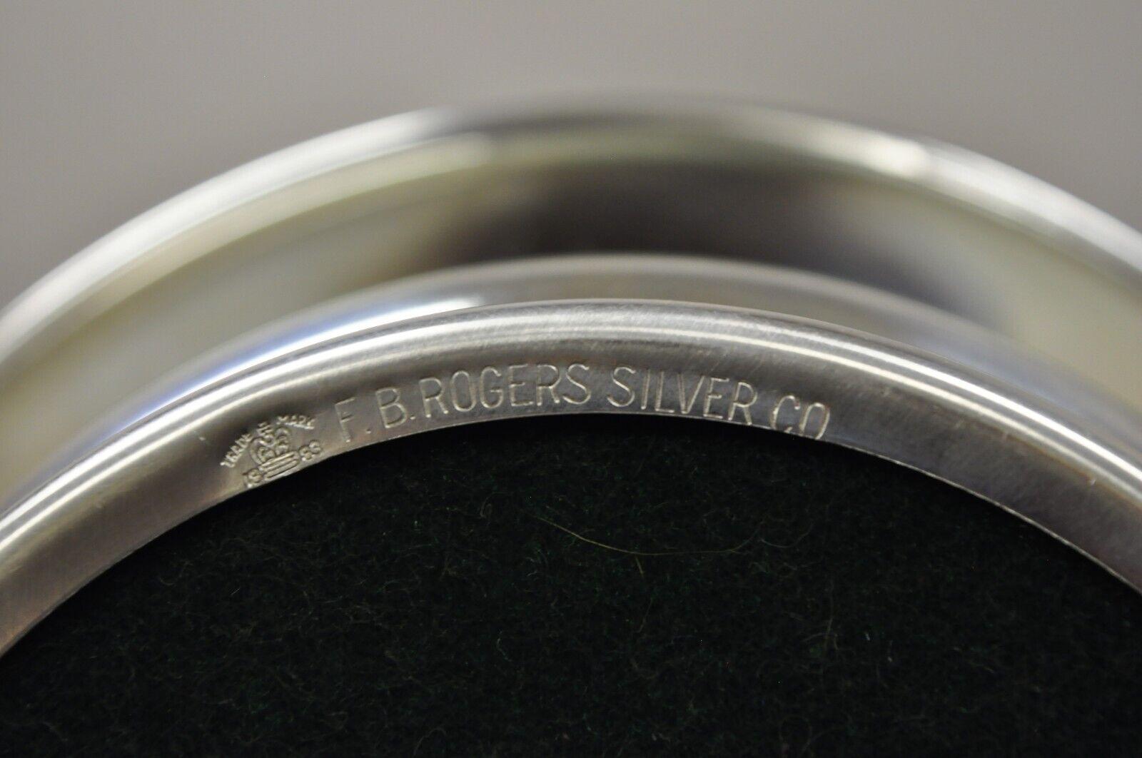 20th Century Vintage Fb Rogers Silver Co Silver Plate Georgian Wine Bottle Coaster