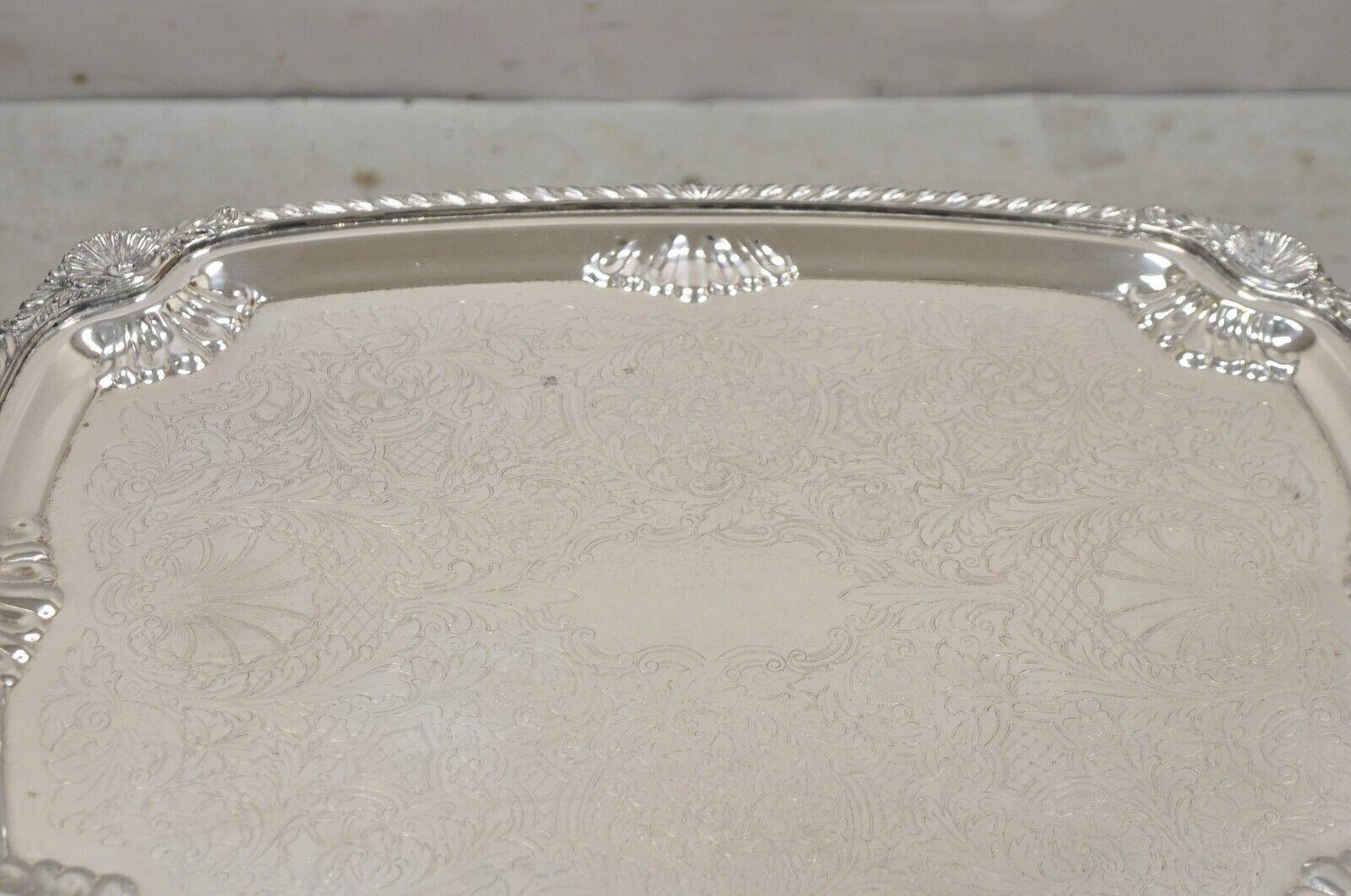 Vintage FB Rogers Silver Co 7737 Silver Plated Twin Handle Platter Tray 6