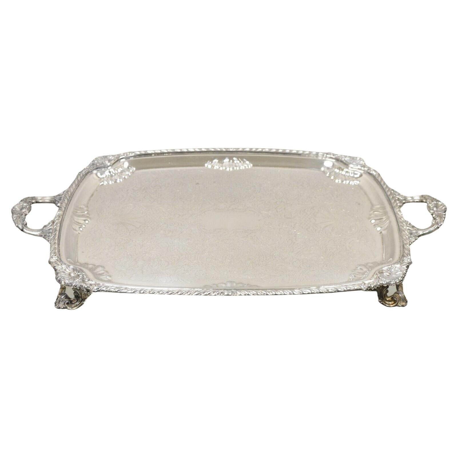 Vintage FB Rogers Silver Co 7737 Silver Plated Twin Handle Platter Tray