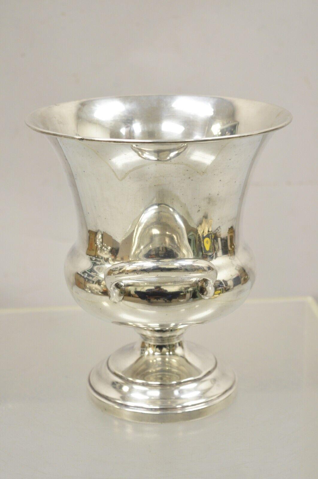 Vintage F.B. Rogers Silver Co Silver Plated Fluted Champagne Chiller Ice Bucket For Sale 3
