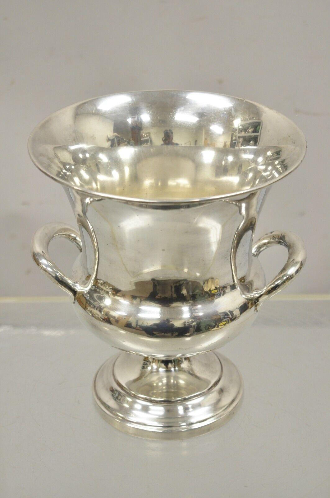 Vintage F.B. Rogers Silver Co Silver Plated Fluted Trophy Cup Champagne Chiller Ice Bucket. Circa Mid to Late 20th Century. Measurements:  10.25