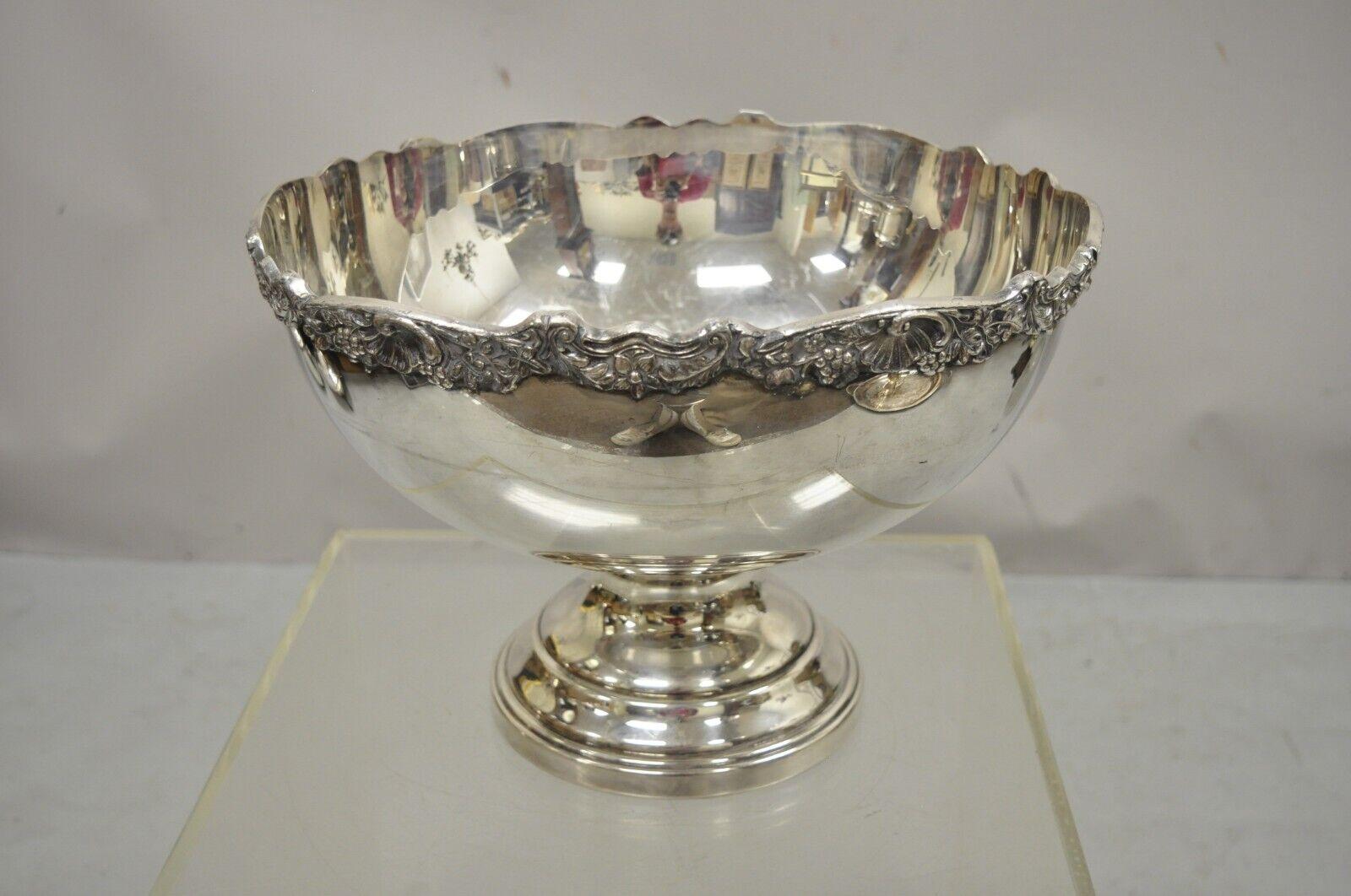 vintage punch bowl set with grapes