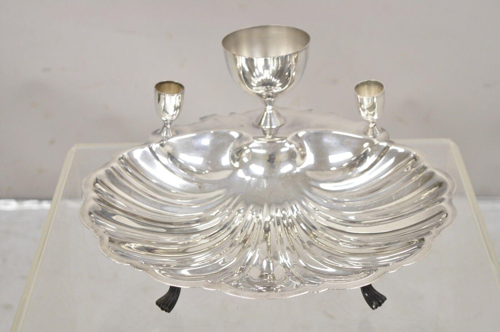 Vintage FB Rogers Plato de marisco concha de almeja plateado Servidor en venta 5