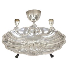 Retro FB Rogers Silver Plated Clam Shell Seafood Bowl Platter Server