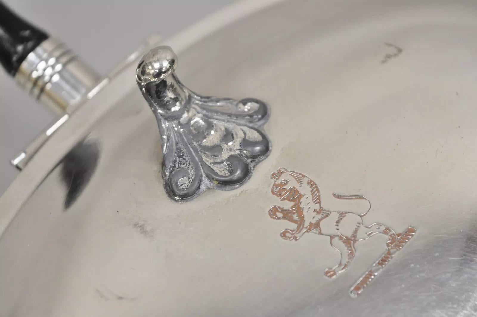 Vintage FB Rogers Silver Plated Silent Butler Krümelfänger w / Woodem Handle (Unbekannt) im Angebot