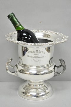 Vintage FB Rogers Silver Plated Trophy Cup Champagne Chiller Ice Bucket Engraved