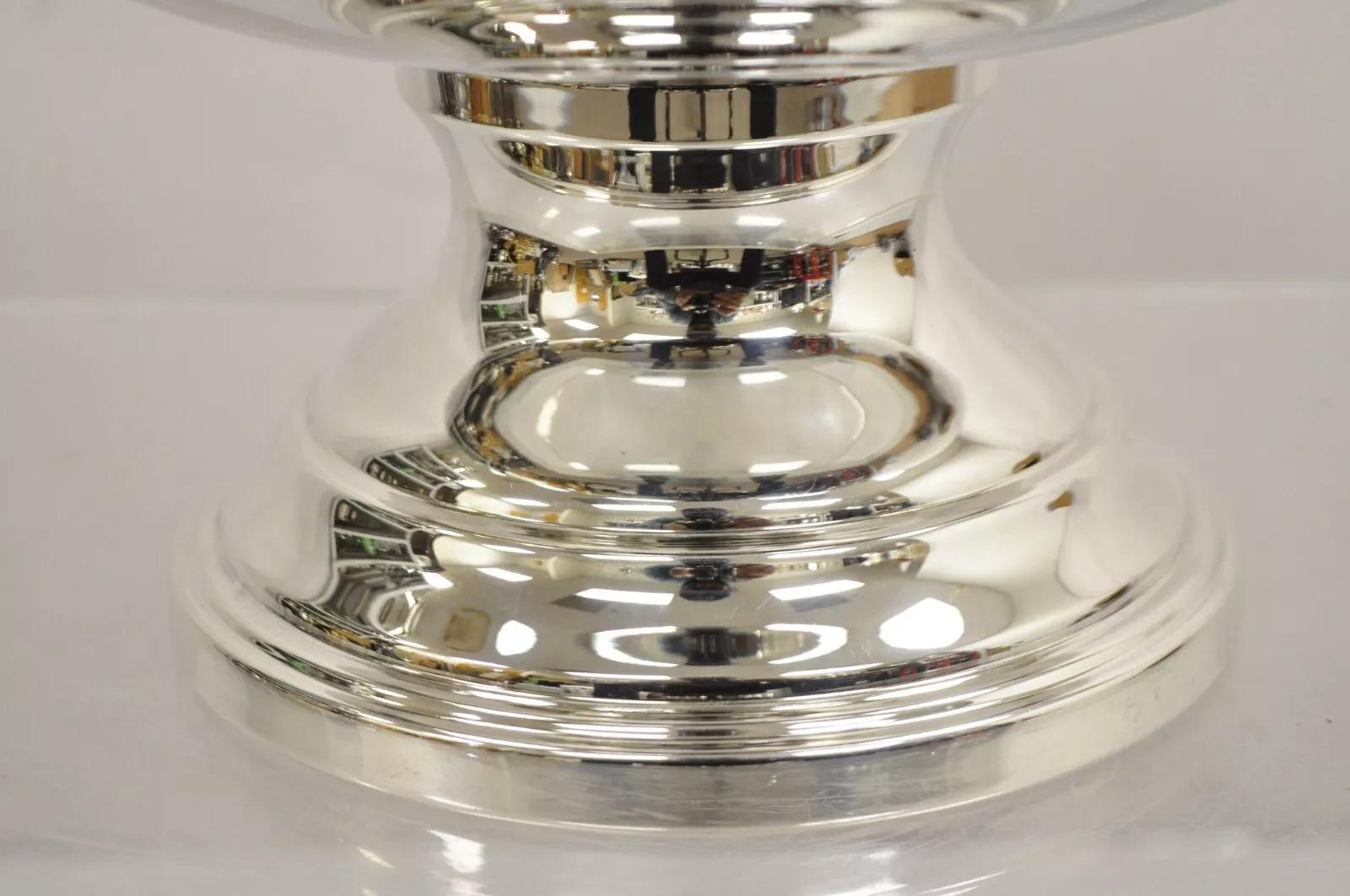 Vintage FB Rogers Victorian Style Silver Plated Large Pedestal Punch Bowl 6
