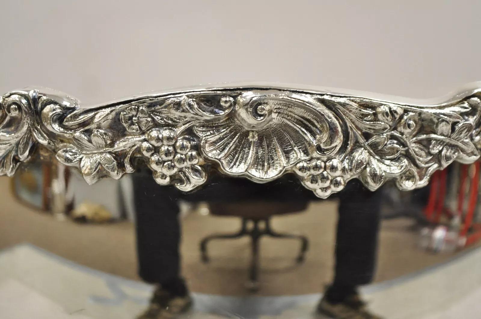 Unknown Vintage FB Rogers Victorian Style Silver Plated Large Pedestal Punch Bowl