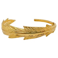 Vintage Feather Torque Cuff 1990s