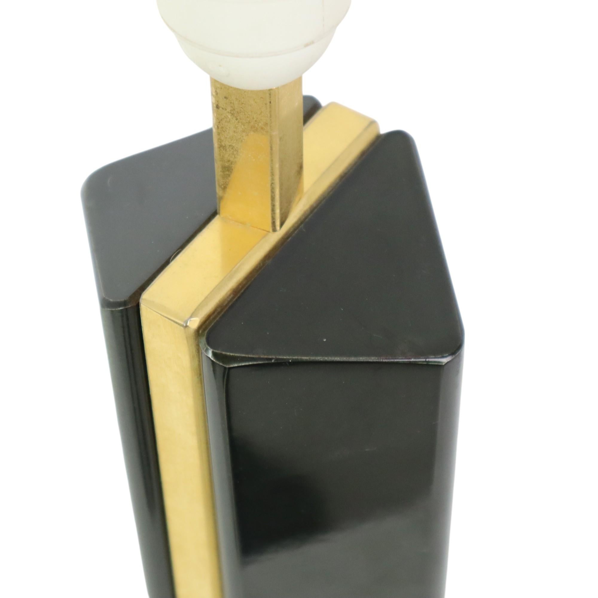 Vintage Fedam Belgium Table Lamp Marble Metal Brass  Design In Good Condition In Poperinge, BE